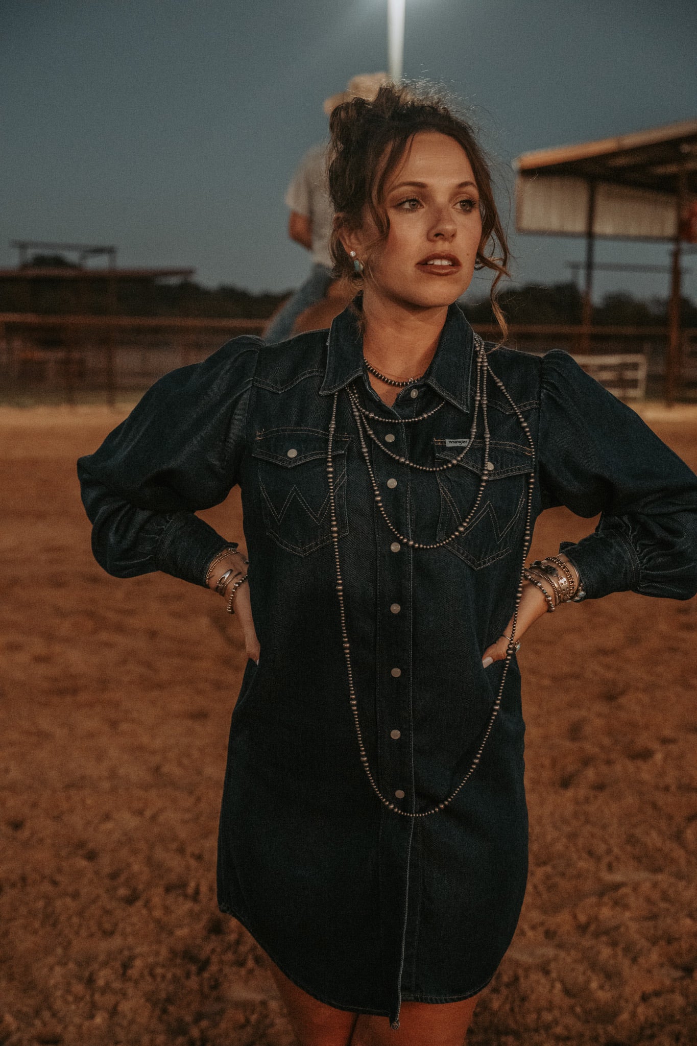 The Wrangler Balloon Sleeve Shirt Dress