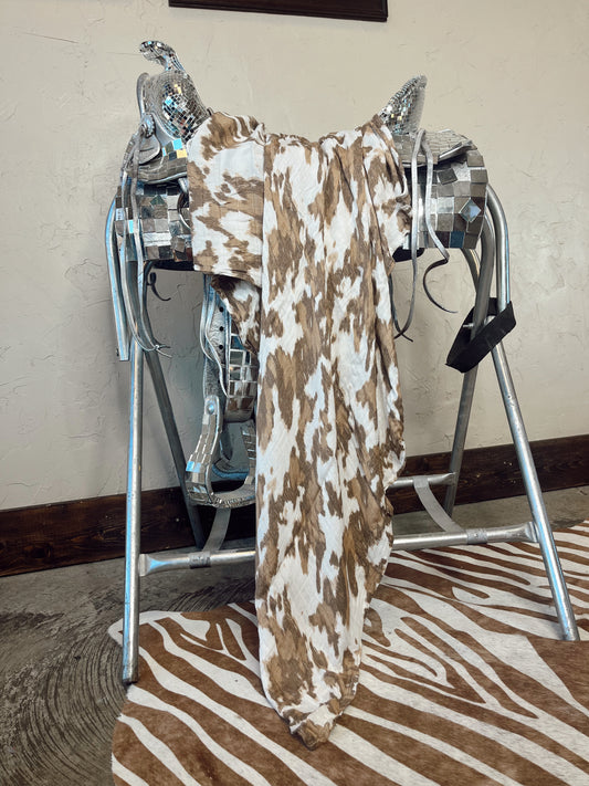 The Yellowstone Cowhide Swaddle