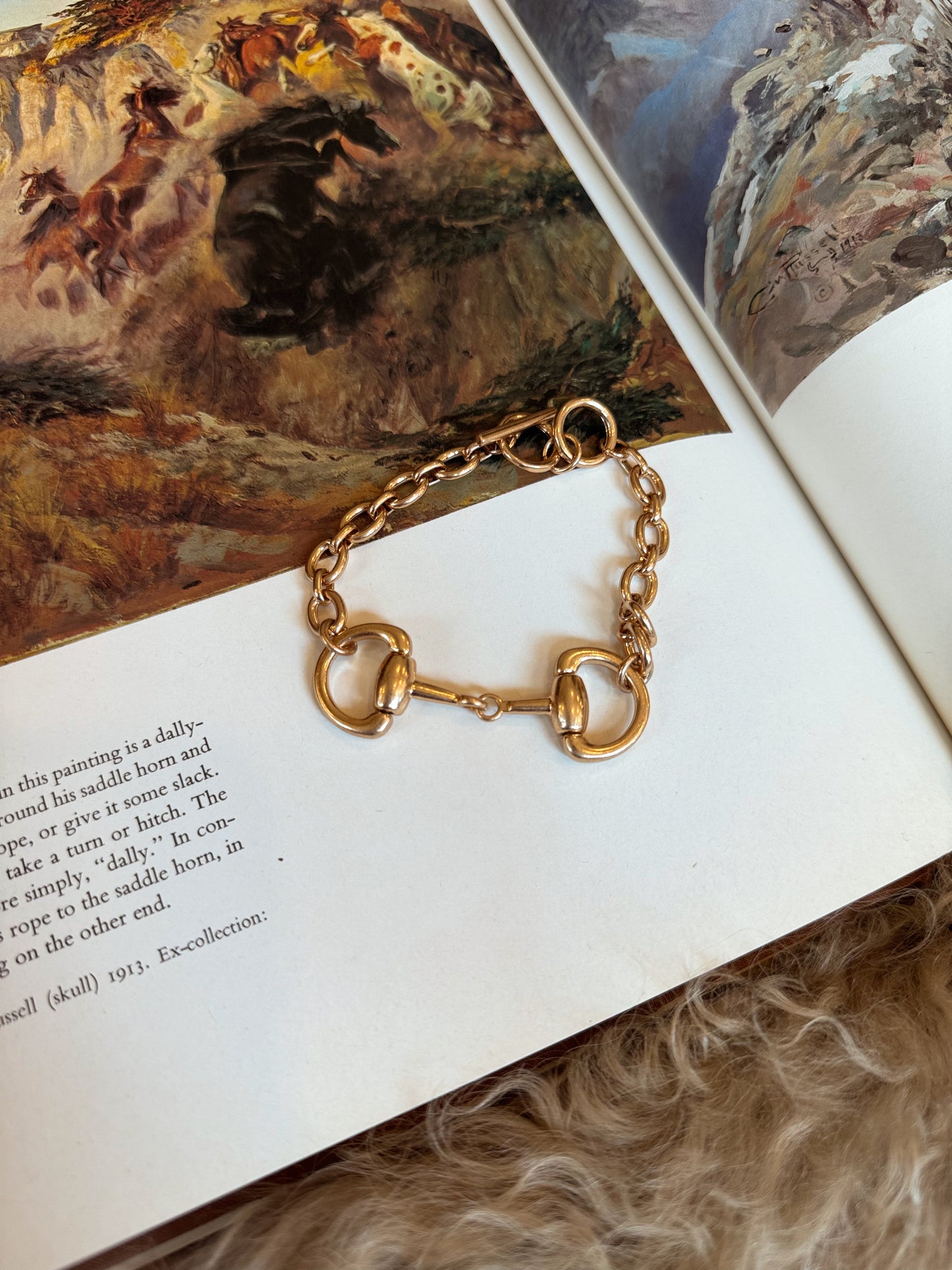 The Horse Bit Chain Bracelet in Gold