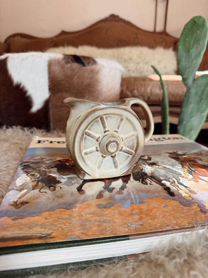Vintage Wagon Wheel Frankoma Creamer Pitcher