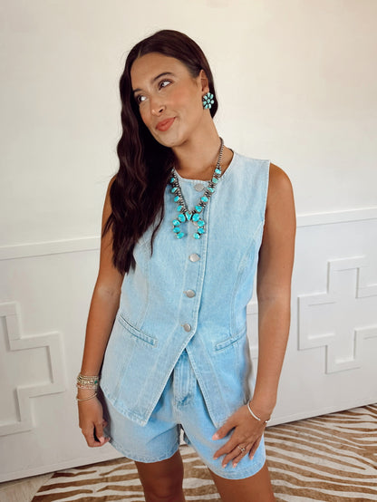 The Dusti Denim Top LARGE
