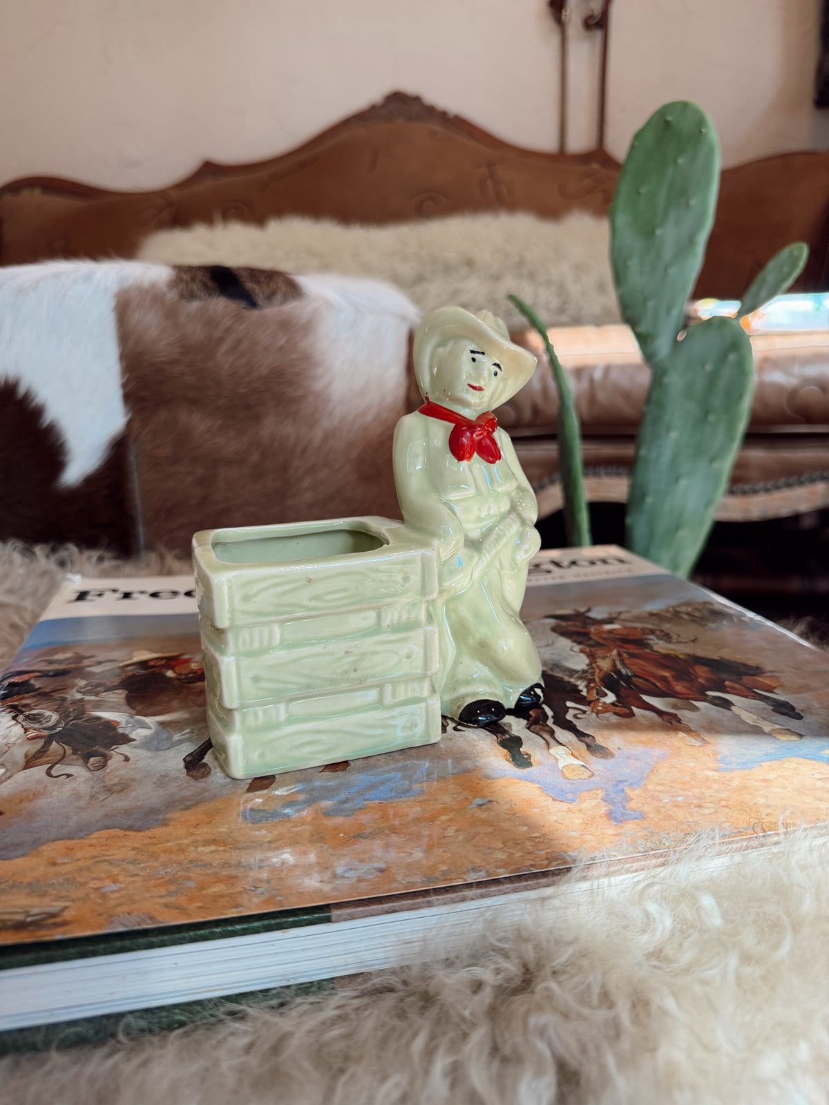 Green Cowboy Mccoy Statue