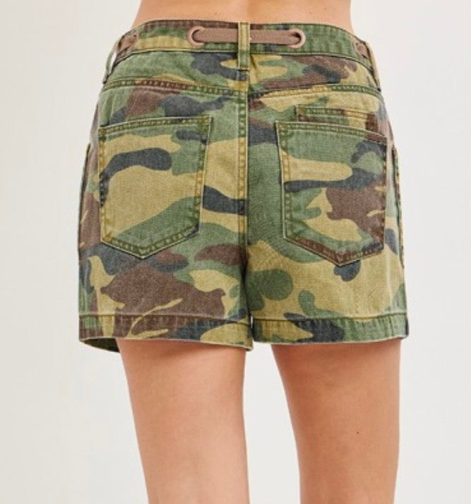 The Camo Denim Shorts