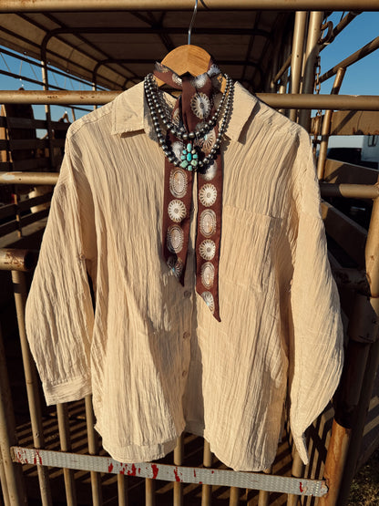 The Tulsa Top in Ecru