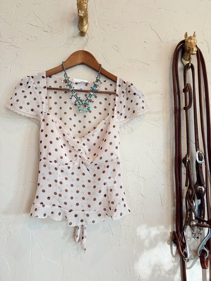 The Pharr Polka Dot Top