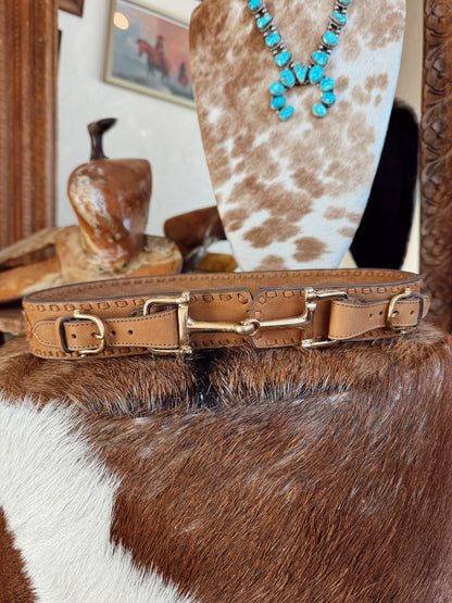The Western + Co. Snaffle Bit Belt in Saddle