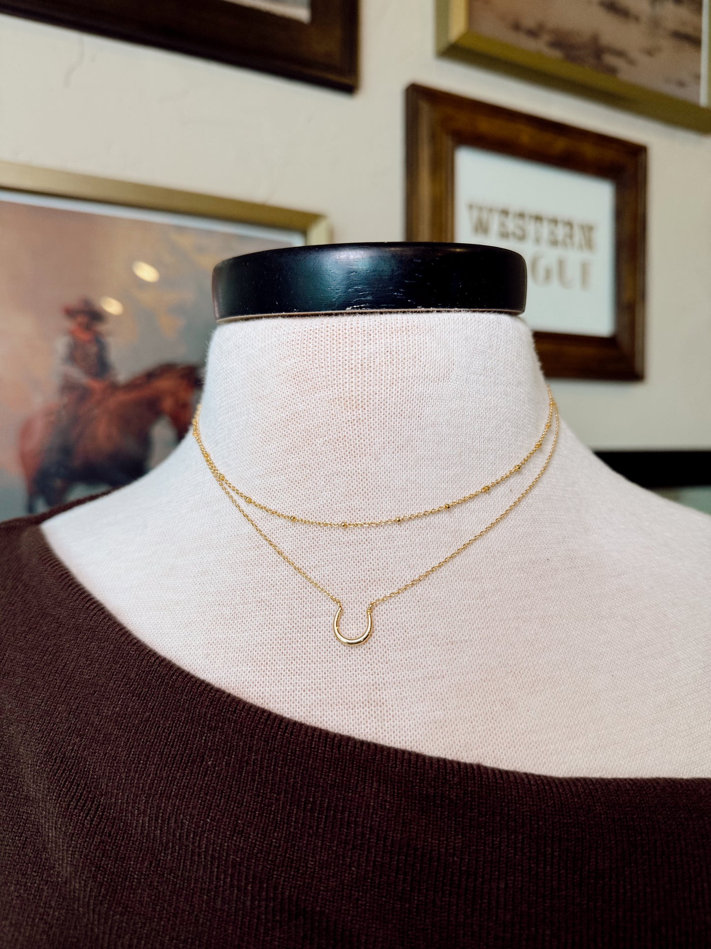 The Double Layer Horseshoe Necklace