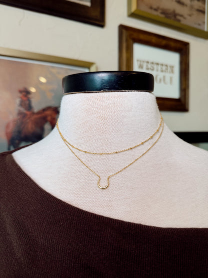 The Double Layer Horseshoe Necklace
