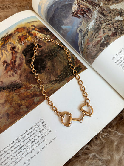 The Horse Bit Chain Necklace in Gold