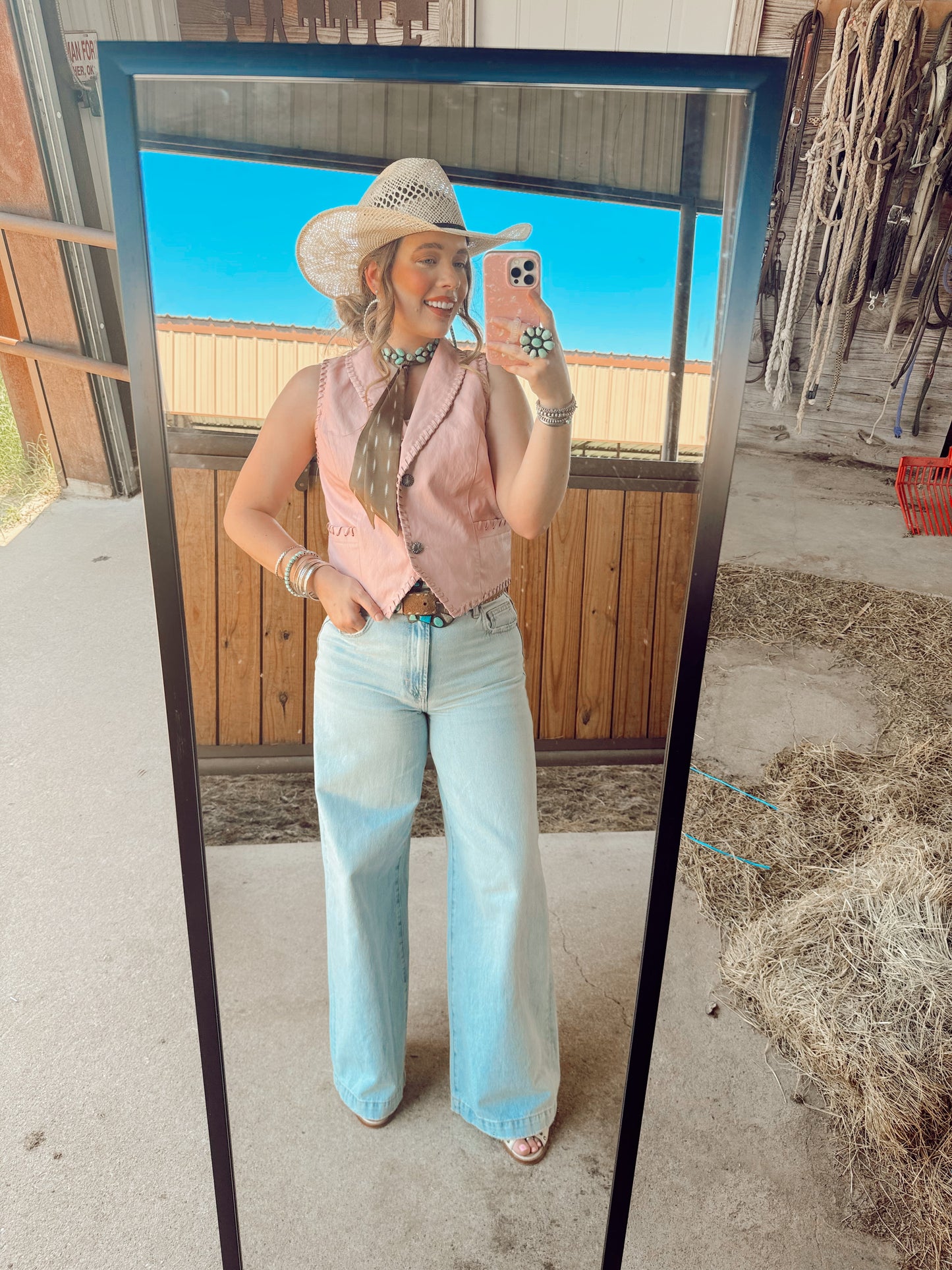 The Whiskey Creek Vest in Blush