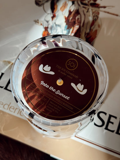 The Into the Sunset Cowboy Hat Candle