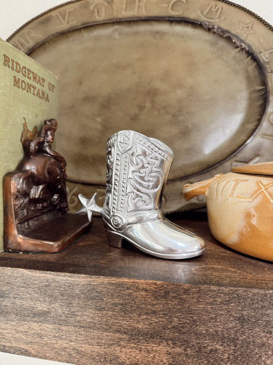 The Silver Cowboy Boot