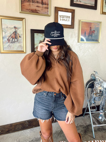 The Piper Sweatshirt in Brown