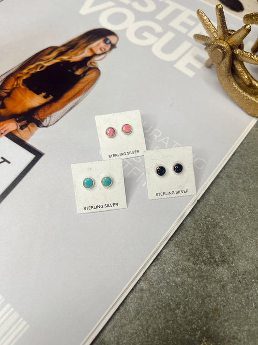 The Single Stone Stud Earrings