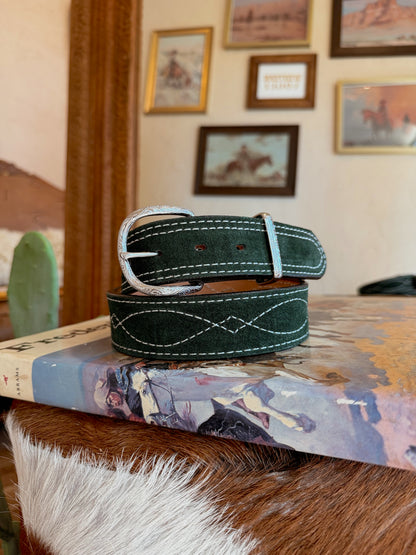 The Gunslinger Belt in Forest Green