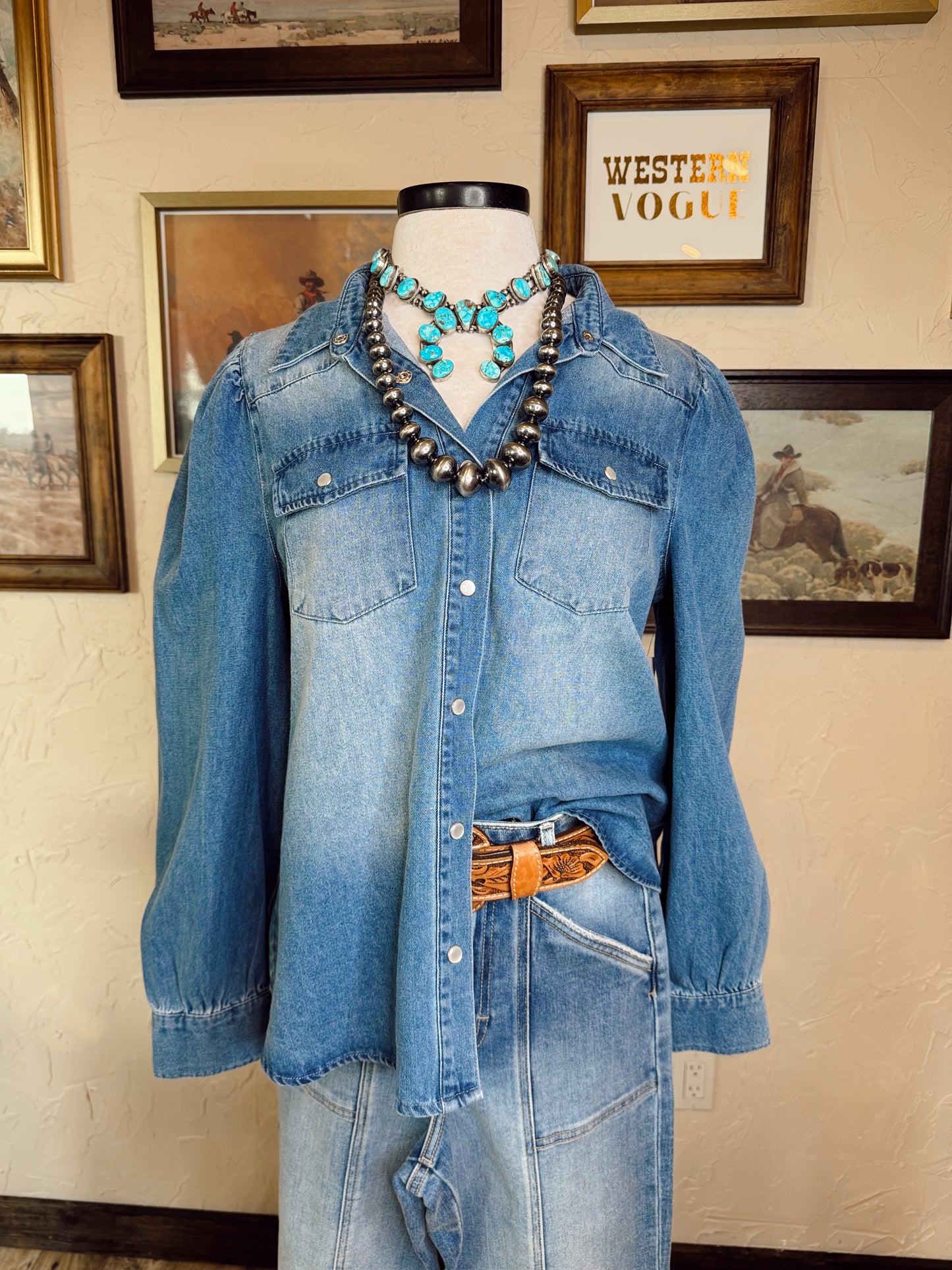 The Leddie Denim Top
