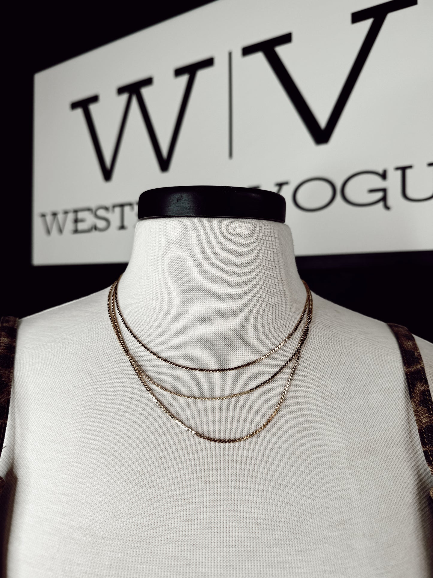 The Gold Girl Era Triple Layer Necklace
