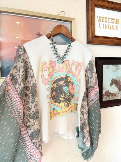 The Cowboy Take Me Away Printed Top