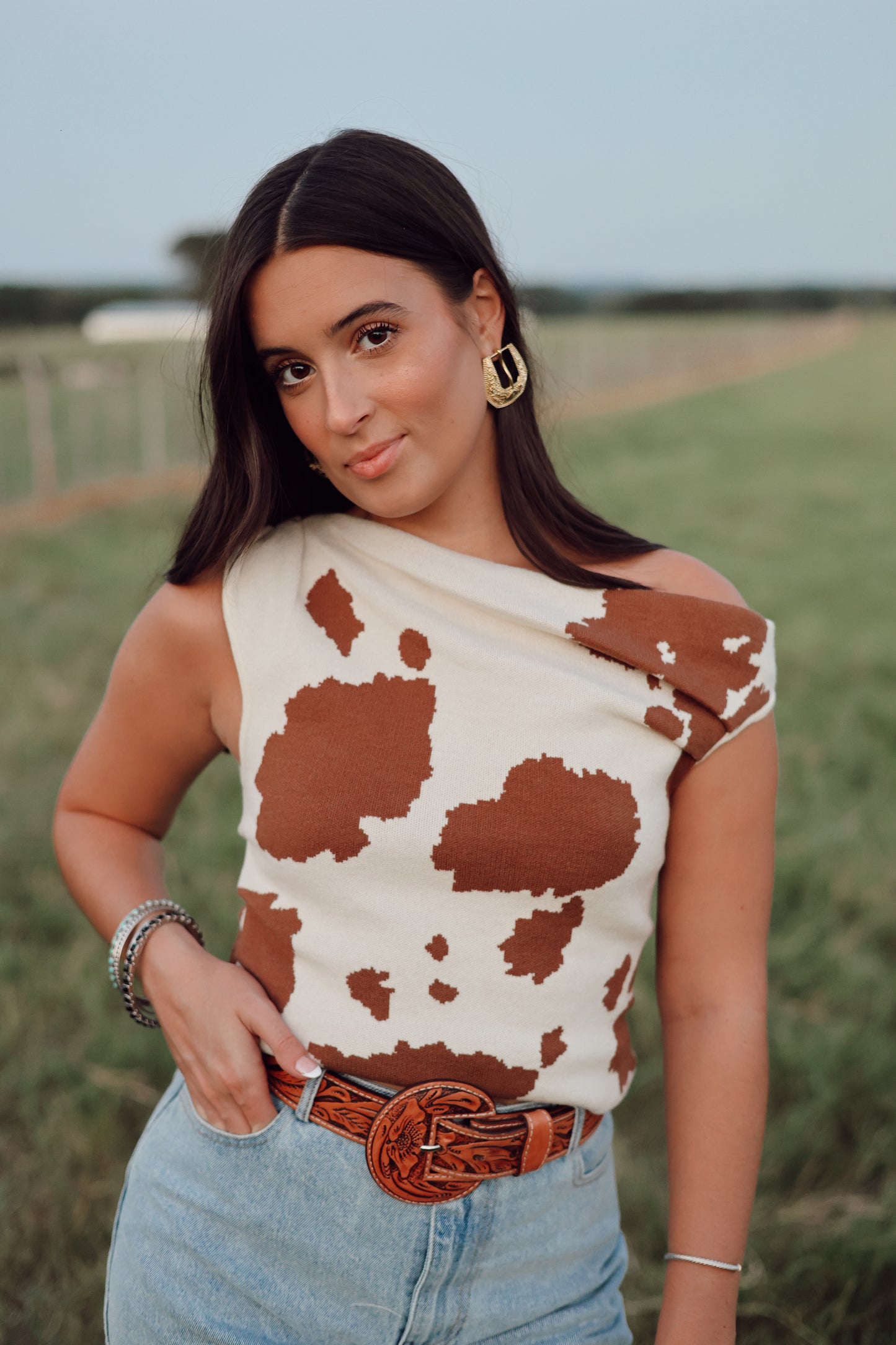 The Athens Top in Animal Print