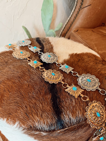 The Stevie Concho Belt in Gold