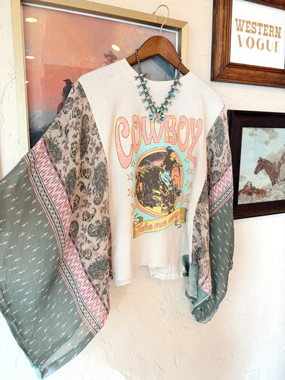 The Cowboy Take Me Away Printed Top