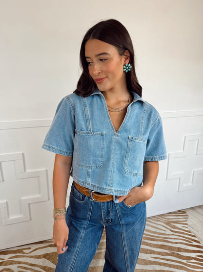 The Dean Denim Top
