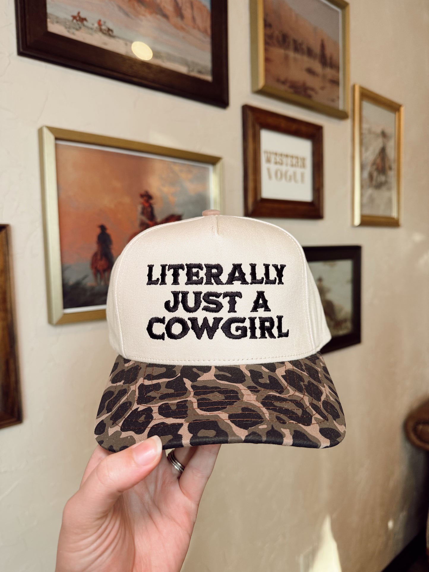 The Just a Cowgirl Baseball Cap in Black