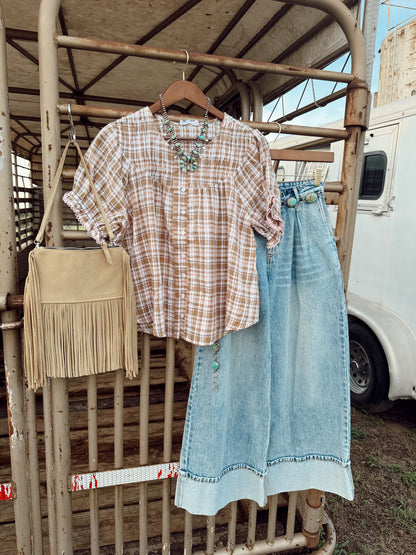 The Poppy Plaid Top