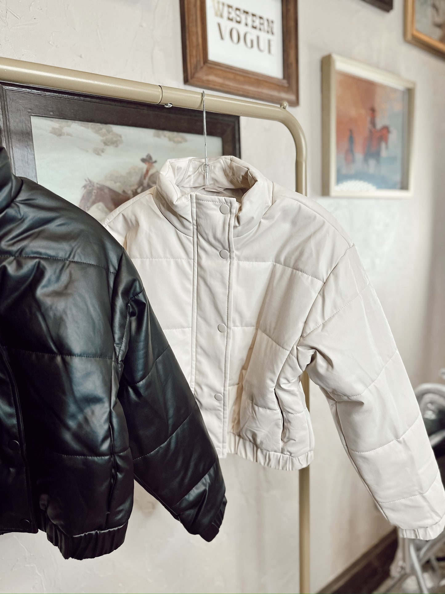 The Phoenix Puffer Jacket in Cream