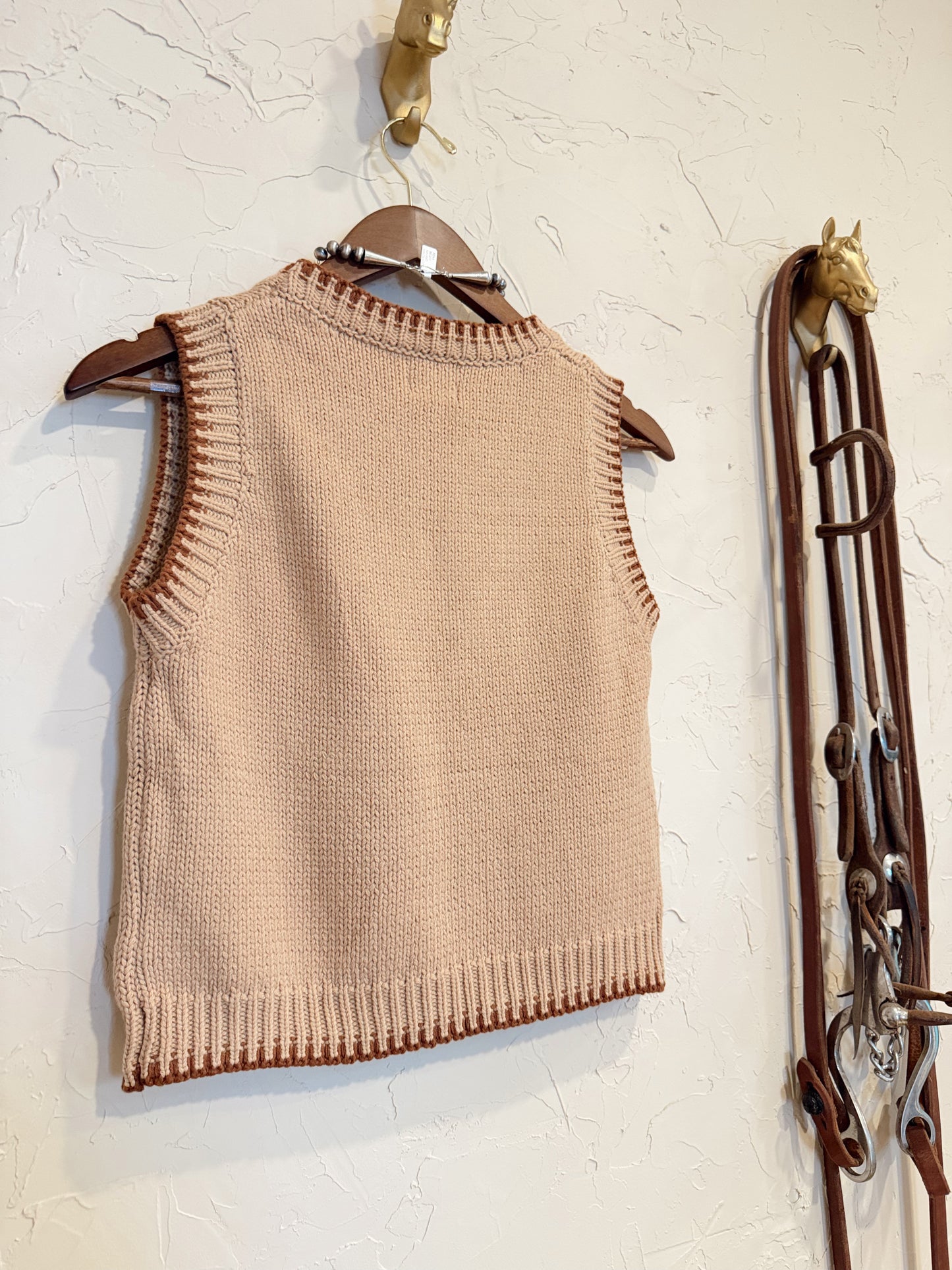 The Embroidered Roping Cowboy Sweater Vest