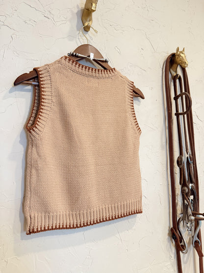 The Embroidered Roping Cowboy Sweater Vest