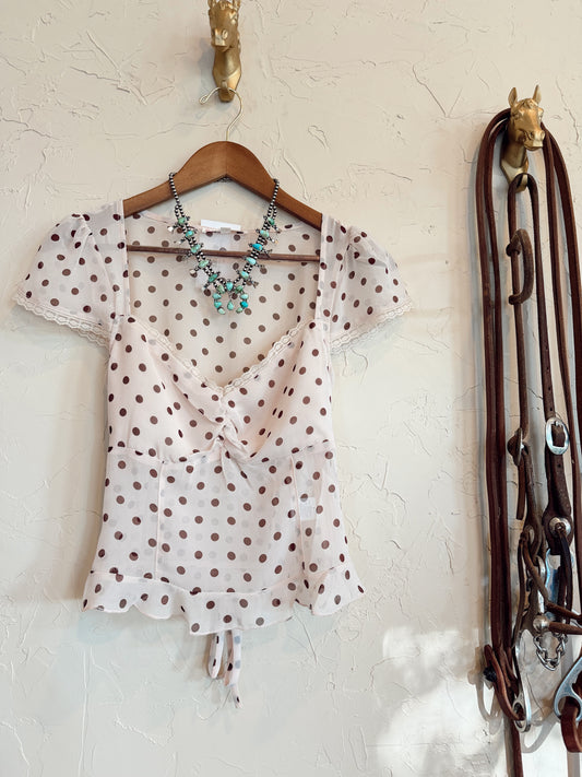 The Pharr Polka Dot Top