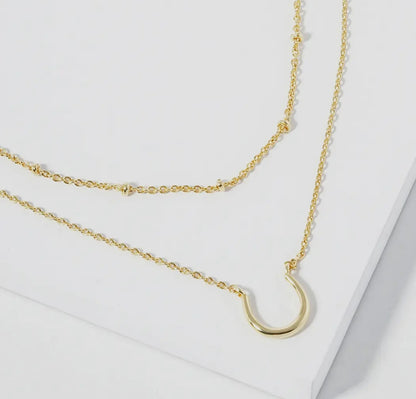 The Double Layer Horseshoe Necklace