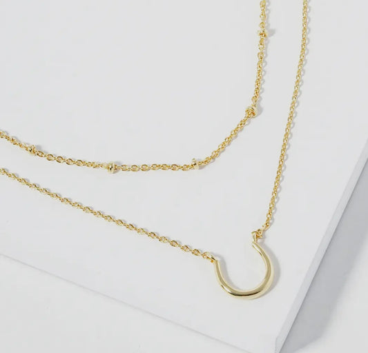 The Double Layer Horseshoe Necklace