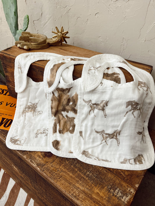 The Forever Cowboys & Cowgirls Snap Bibs