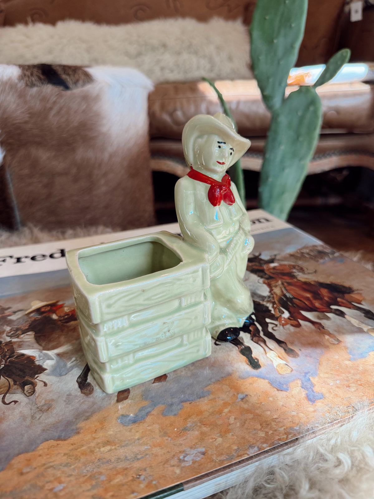 Green Cowboy Mccoy Statue