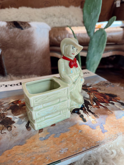 Green Cowboy Mccoy Statue