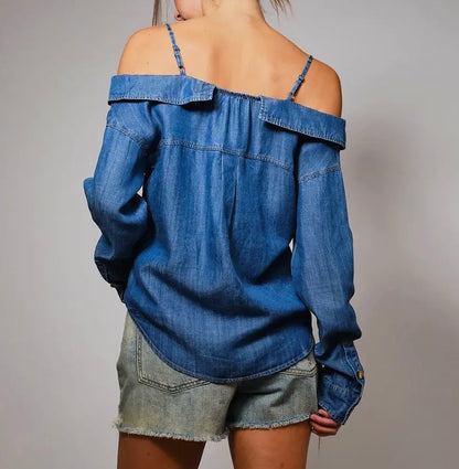 The Danni Off Shoulder Denim Top