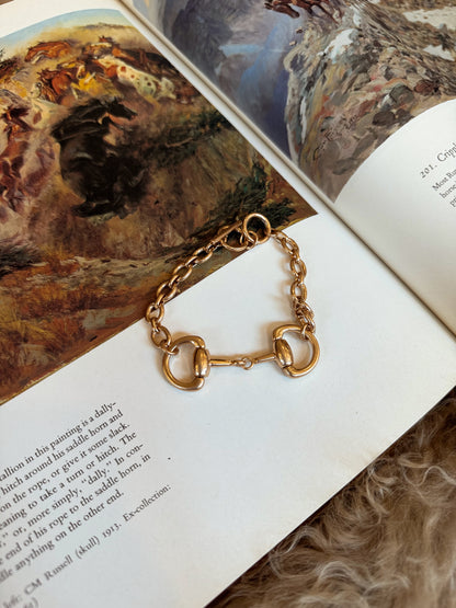 The Horse Bit Chain Bracelet in Gold