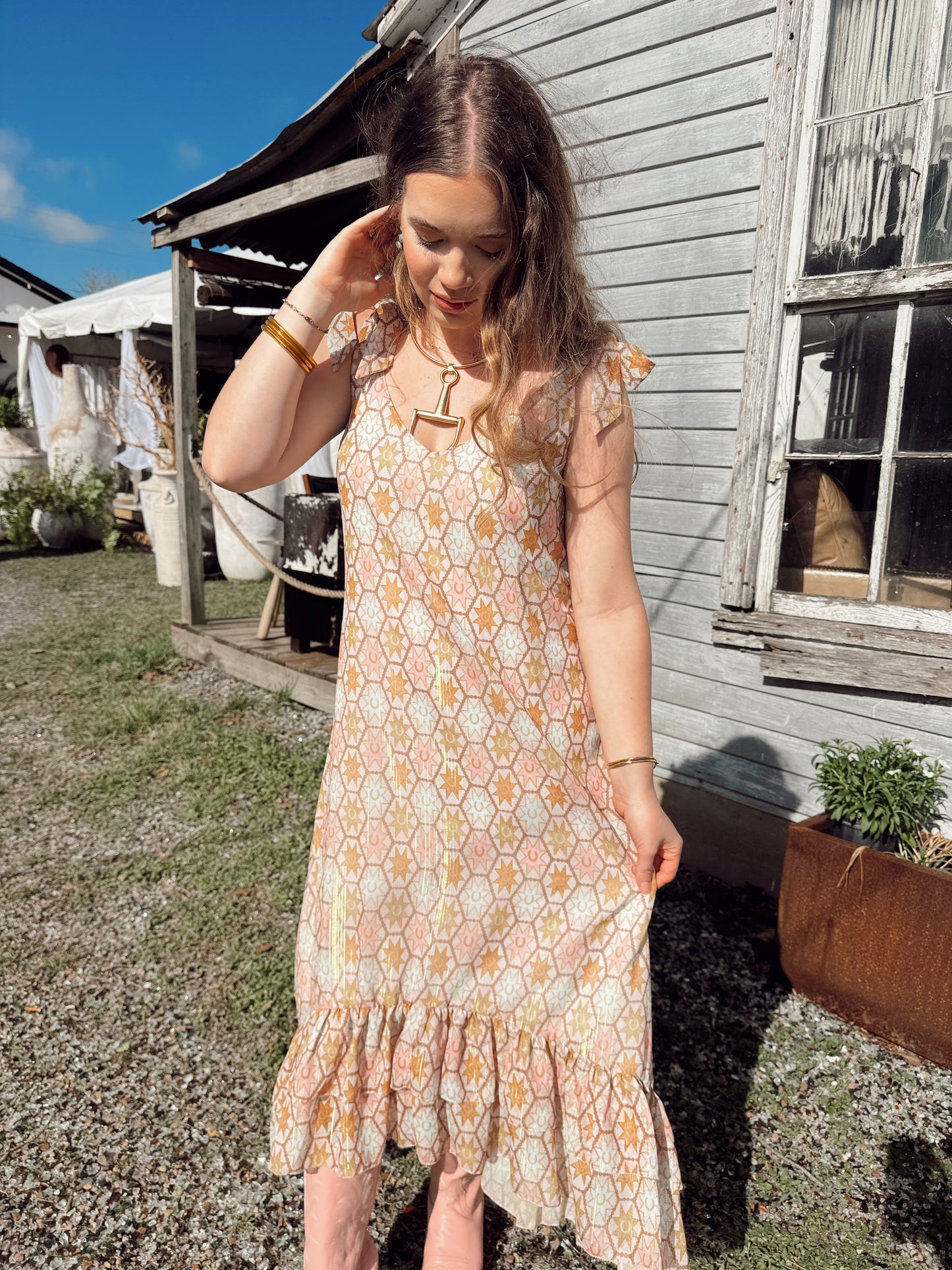 The Allie Falcon Clara Midi Dress