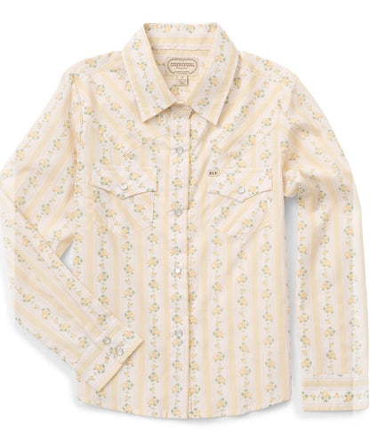 The Girls Buttermilk Rose Granddaddy Western Snap Shirt