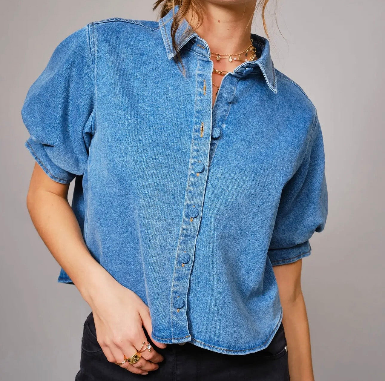 The Daylen Denim Top