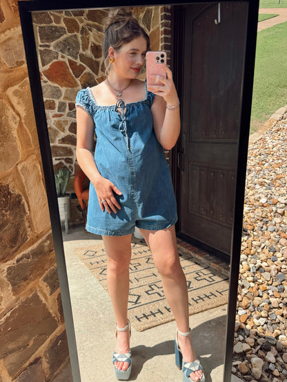 The Dover Denim Romper