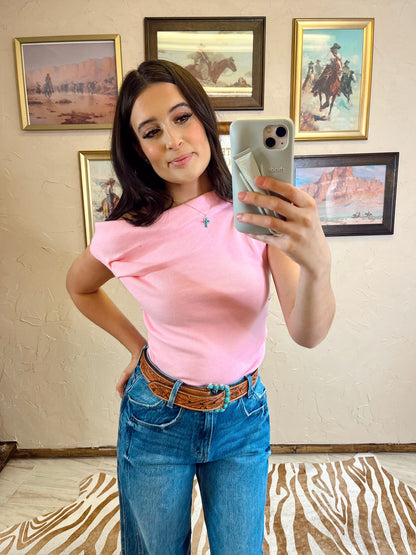 The Athens Top in Pink