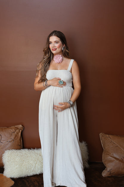 The Jasper Jumpsuit in Oatmeal