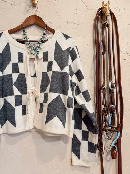 The Memaw Tie Front Cardigan