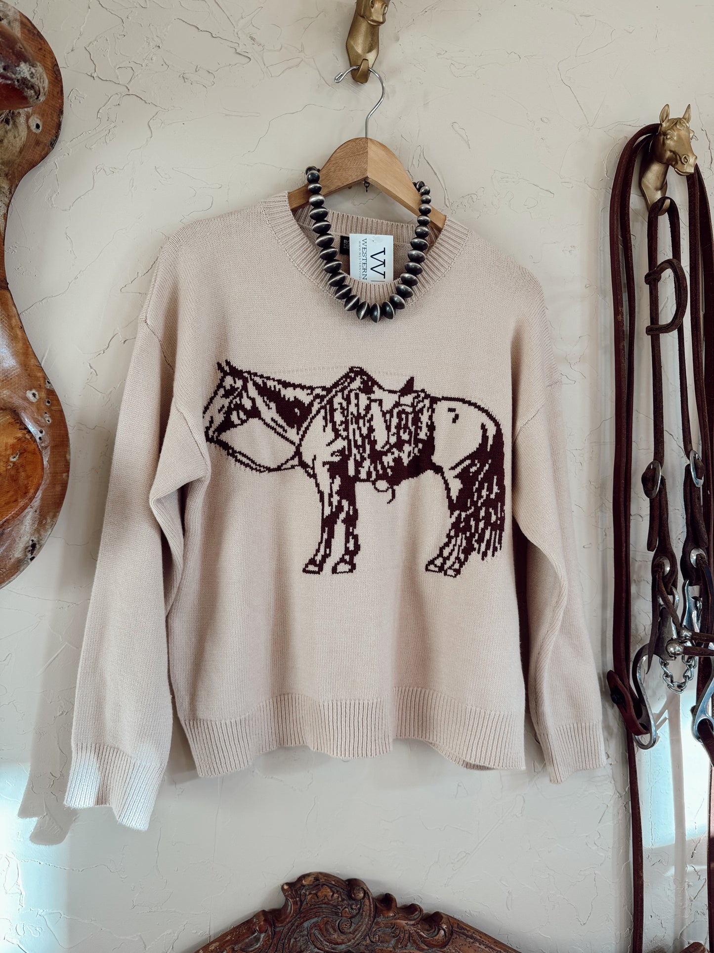 The Cowpony Sweater in Cream