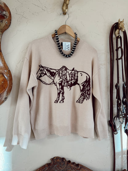 The Cowpony Sweater in Cream
