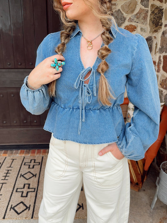 The Deja Vu Denim Top