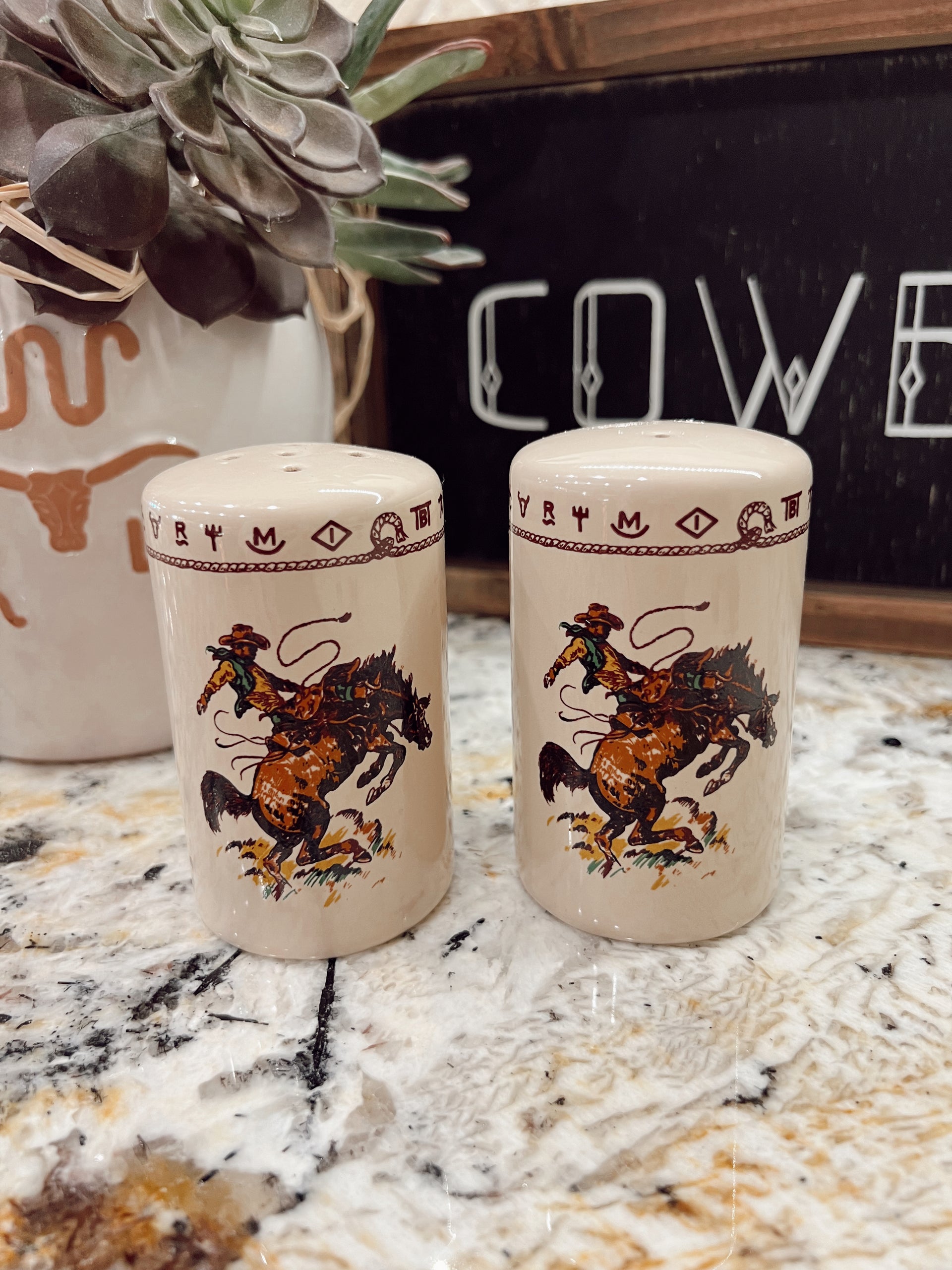 The Bronc Salt & Pepper Shakers
